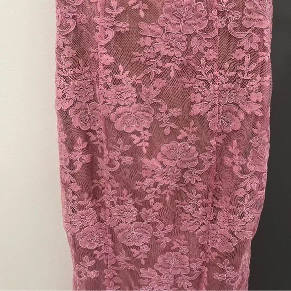 NWT V. Chapman Maxi Dress Ruby Gown Pink Lace Bustier Corset Wedding Guest sz 2 - Picture 9 of 10